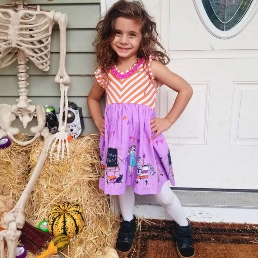 Eleanor Rose Halloween dress w/Livie & Luca black shimmer boots
